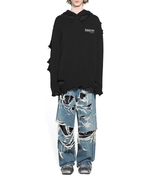 balenciaga campaign hoodie black