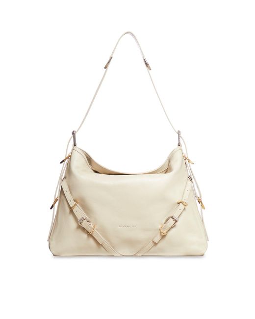 Givenchy Natural Voyou Medium Bag In Leather