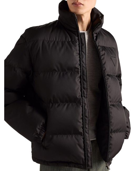 Prada Blue Padded Jacket Re-Nylon for men