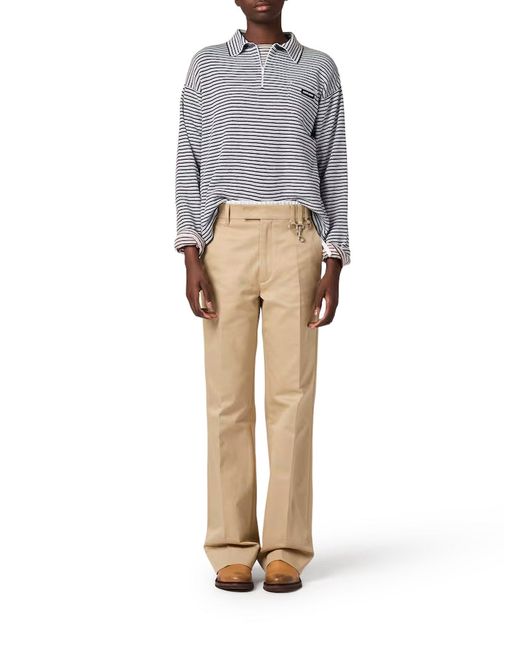 Miu Miu Gray Cotton, Cashmere And Silk Polo Shirt