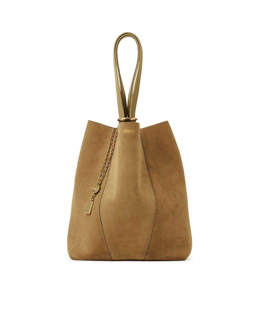 Chloé Natural Spin Suede Tote Bag