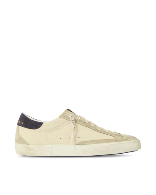 Golden Goose Deluxe Brand White Super-star Leather Sneakers With Suede Inserts for men