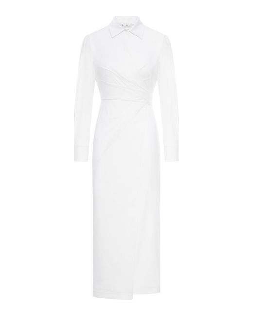 Abito in twill di cotone di Max Mara in White