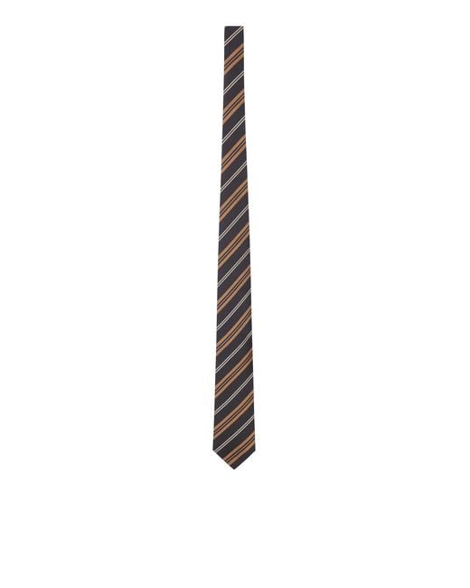 Lardini White Silk Tie for men