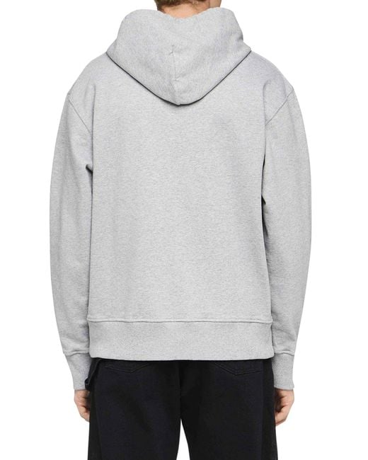 J.W. Anderson Gray Logo Embroidery Hoodie for men