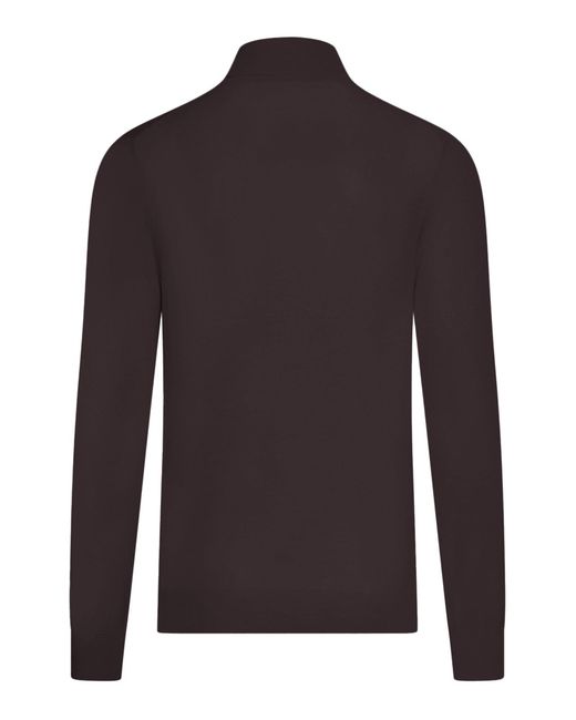 Nome G Brown Turtleneck Sweater for men
