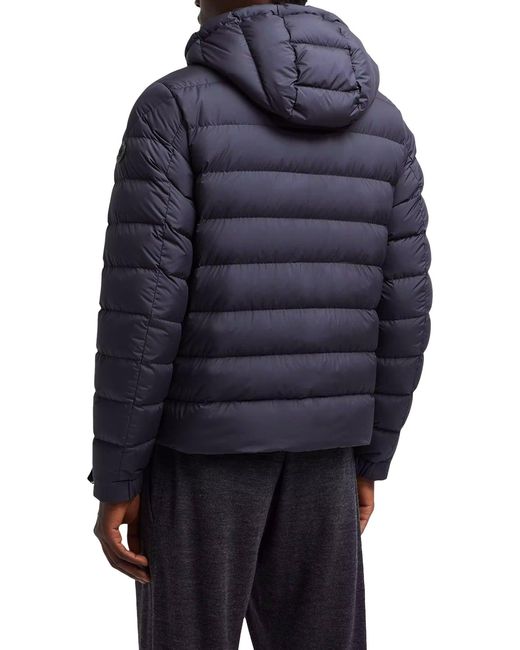 Piumino corto arneb con cappuccio di Moncler in Blue da Uomo