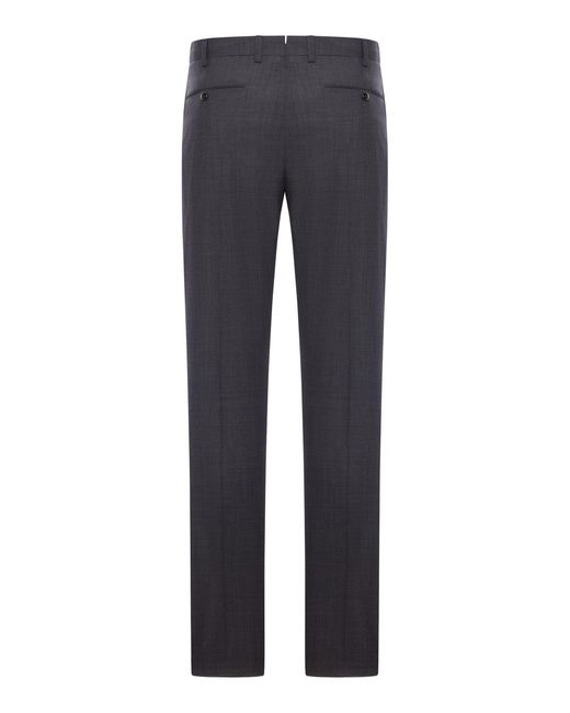 PT Torino Blue Tailored Cotton Trousers for men