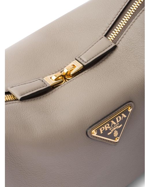 Prada Gray Medium Leather Handbag