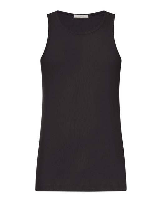Lemaire Black Cotton Tank Top for men