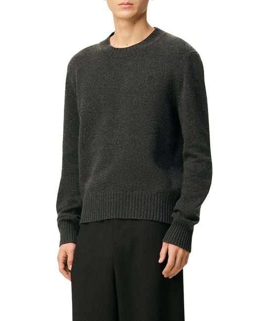 AMI Blue Ami De Coeur Cashmere Crew Neck Sweater for men