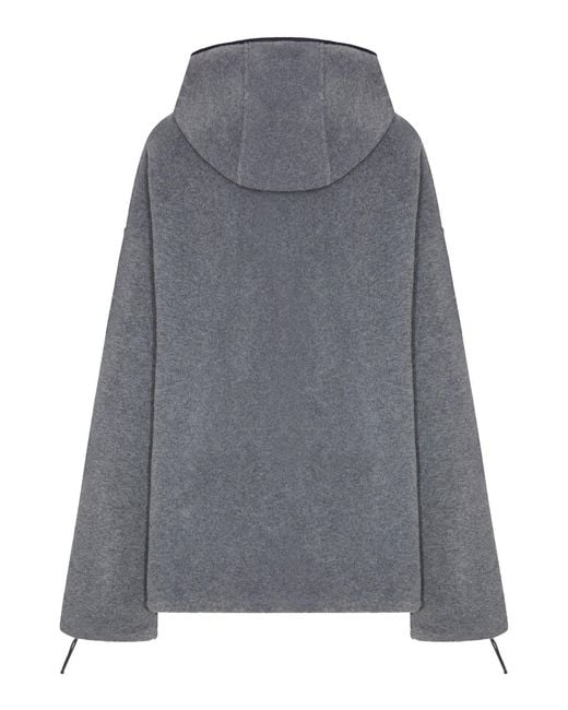 Miu Miu Gray Technical Fleece Hoodie