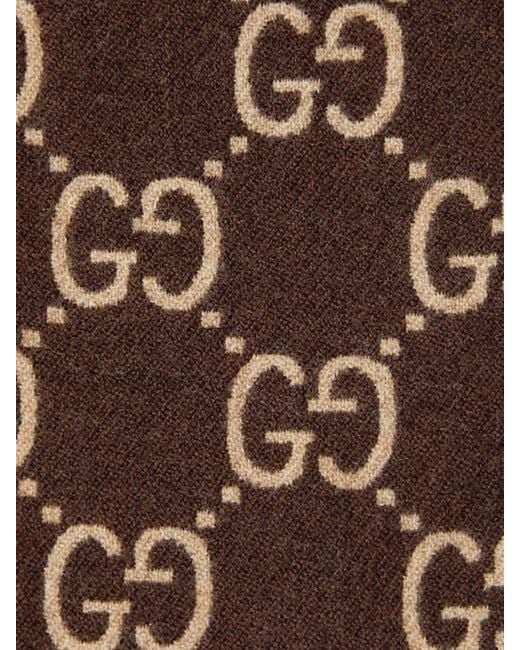 キャップ GUCCI JACQUARD CAPE GG wool jacquard cape in off white and beige | GUCCI® ZA
