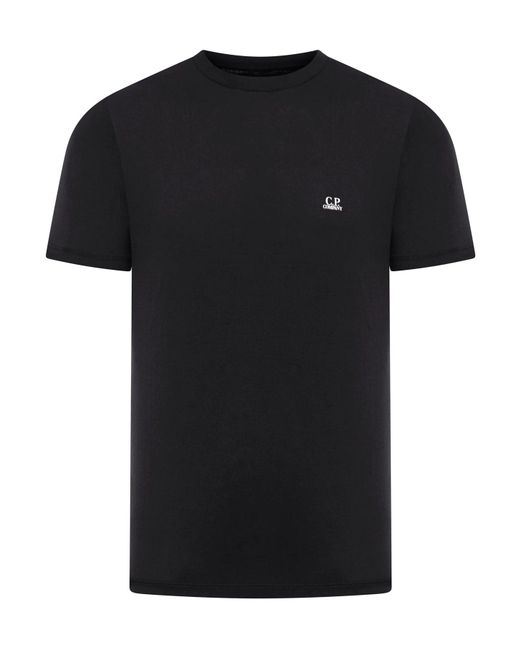 T-shirt 30/1 con stampa goggles di C P Company in Black da Uomo