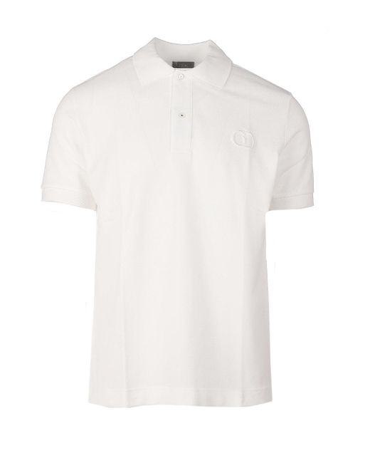 Dior Polo Shirt With `cd Icon` Logo in White for Men | Lyst