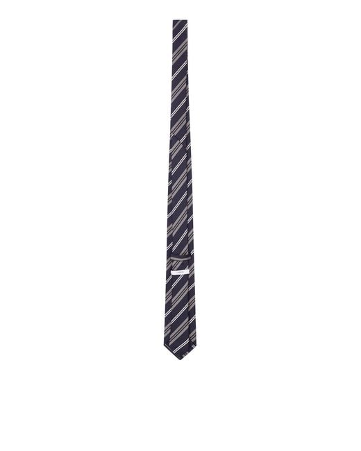 Lardini White Silk Tie for men