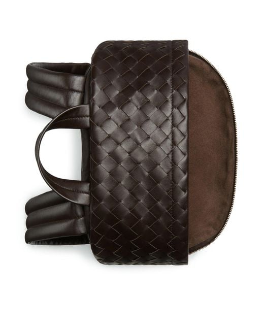 Bottega Veneta Black Intrecciato Backpack for men