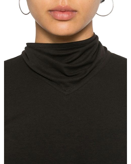 Top a maniche lunghe con dettaglio sciarpa di Lemaire in Gray