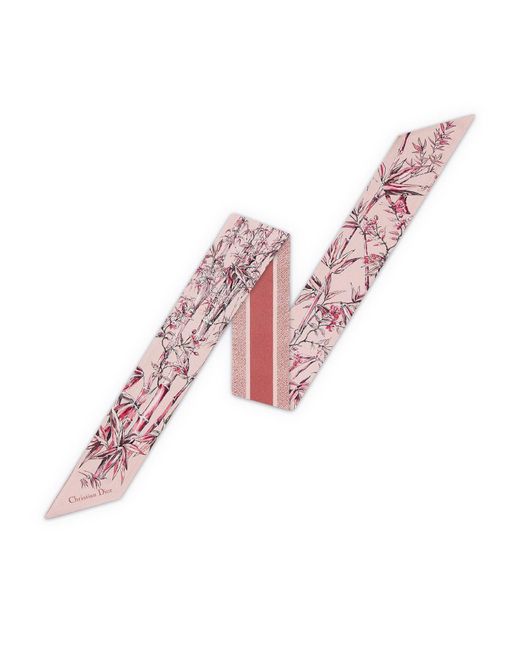 Dior Pink Silk Scarf