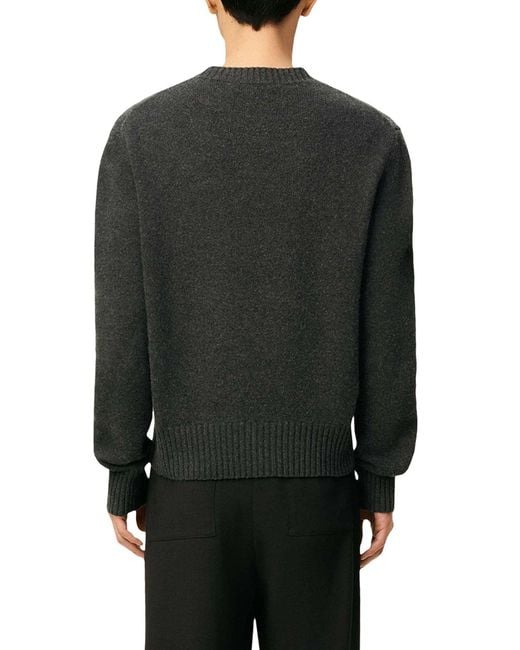 AMI Blue Ami De Coeur Cashmere Crew Neck Sweater for men