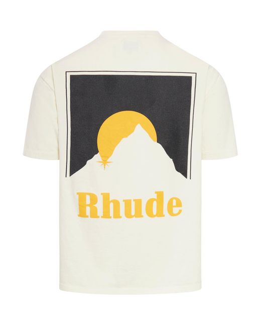 T-shirt moonlight di Rhude in White da Uomo