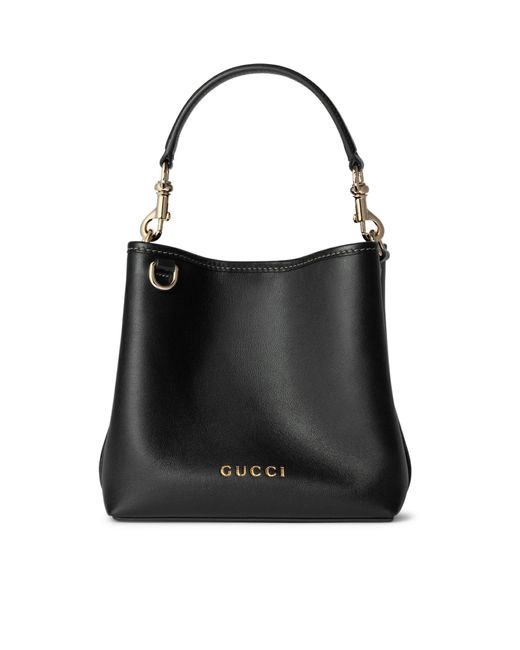 Borsa A Secchiello Gg Emblem Misura Piccola di Gucci in Black