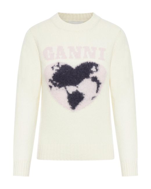 Ganni White Sweater