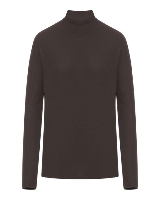 Top a maniche lunghe con dettaglio sciarpa di Lemaire in Gray