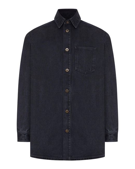 Loewe Blue Denim Anagram Overshirt for men