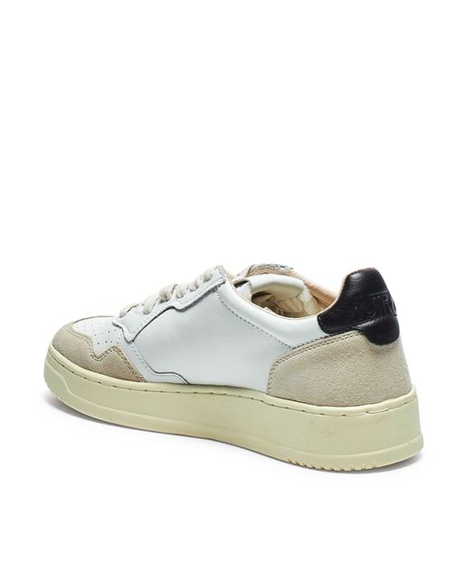 Autry White Medalist Low Sneakers for men