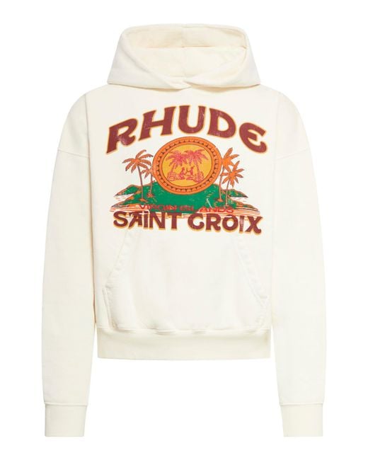 Rhude White Hoodies Sweatshirt for men
