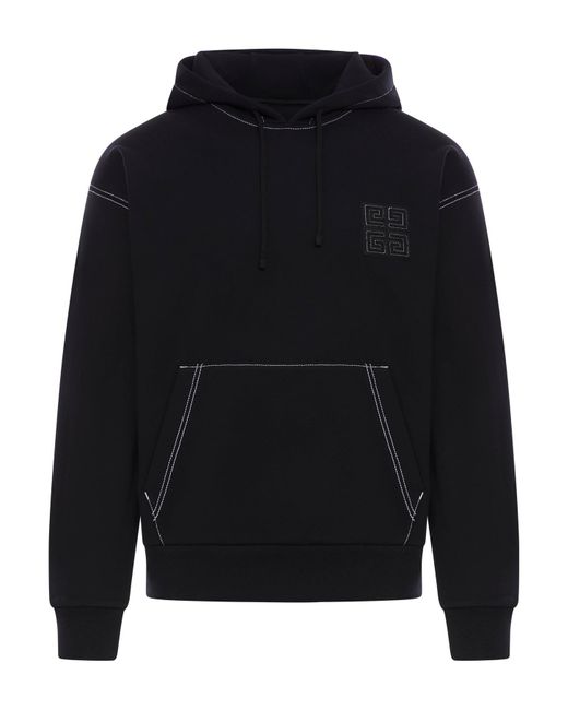 Felpa con cappuccio 4g in cotone di Givenchy in Blue da Uomo
