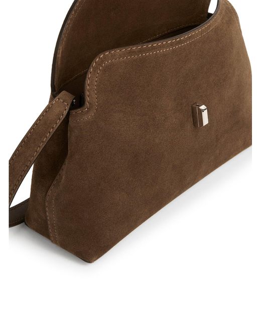 T-lock suede clutch di Totême  in Brown