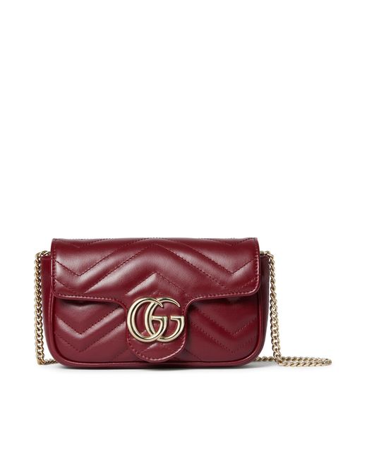 Borsa super mini gg marmont di Gucci in Purple