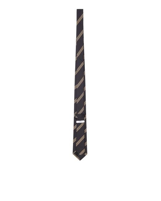 Lardini White Silk Tie for men