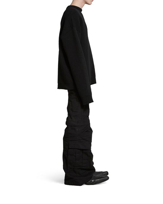Balenciaga Blue Double-face Wool Knit Sweater for men