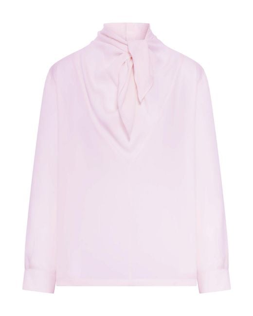 Max Mara Pink Silk Charmeuse Blouse