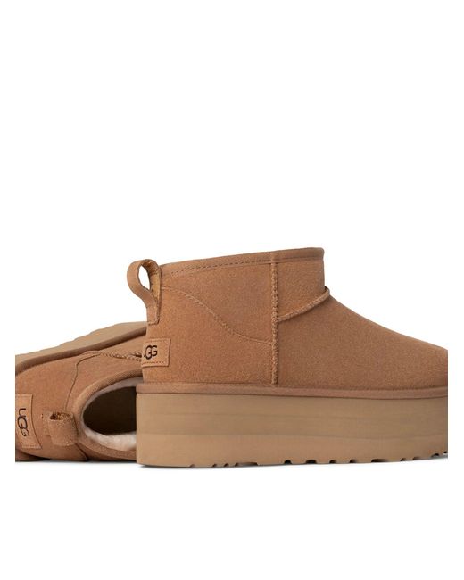 Ugg Brown Classic Ultra Mini Platform Boots