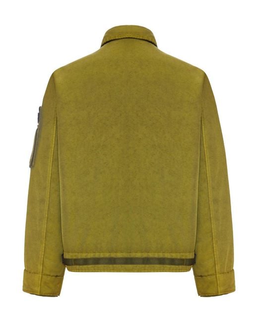 Stone Island Green Jacket With Utility Pockets for men