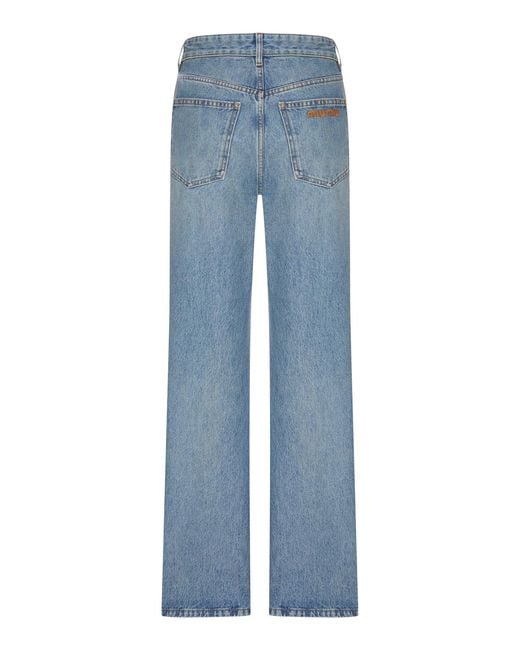 Miu Miu Blue Five Pocket Straight Leg Jeans