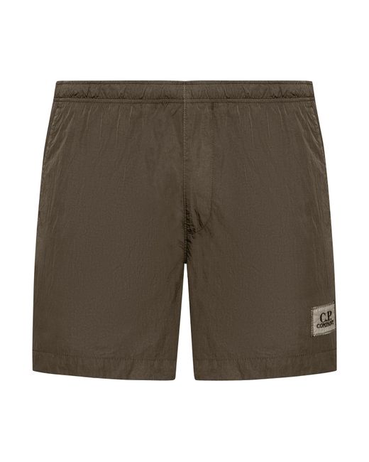 C P Company Green U16 Chrome-r Swim Shorts for men