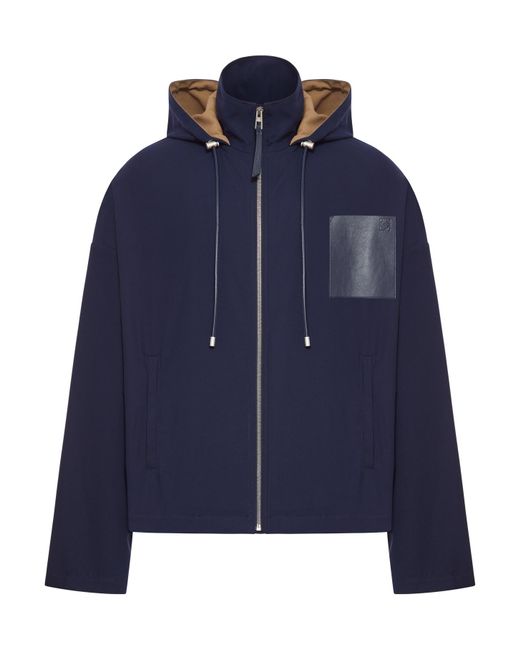 Giacca con cappuccio in cotone di Loewe in Blue da Uomo