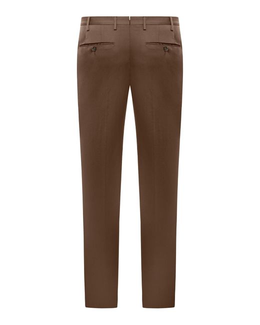 PT Torino Brown Skinny Pants In Tech Popeline for men