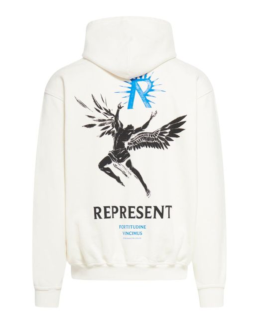 Icarus hoodie di Represent in White da Uomo
