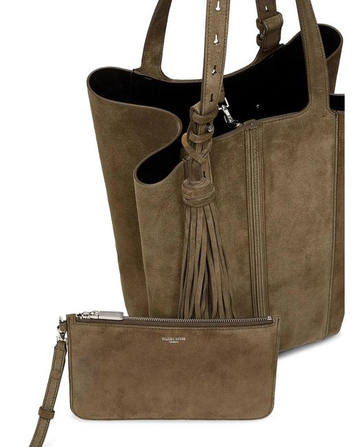 Golden Goose Deluxe Brand Metallic Deluxe Brand Suede Tote Bag With Fringes