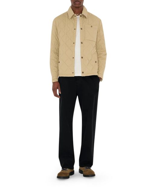 Burberry Natural Quilted Gabardine Overshirt for men
