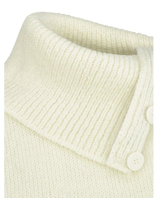 Dior White Sleeveless Sweater With Stand Collar