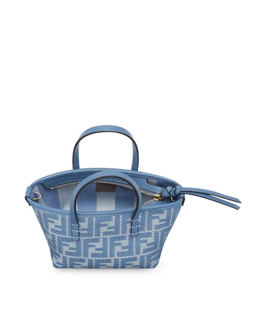 Borsa roll mini di Fendi in Blue