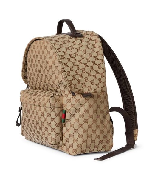 Zaino in tessuto gg misura media di Gucci in Natural da Uomo