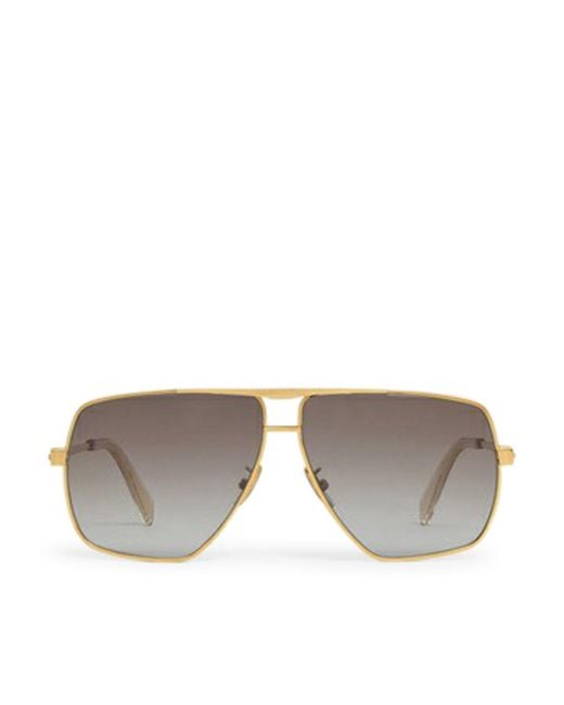 Céline Gray Metal Frame 25 Sunglasses In Metal With Polarized Lenses for men